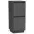 Aparador 2 uds madera maciza de pino gris 31,5x34x75