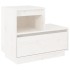 Mesita de noche madera maciza de pino blanco 60x34x51