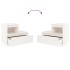 Mesita de noche madera maciza de pino blanco 60x34x51