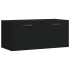 Armario de pared madera de ingeniería negro 80x36,5x35