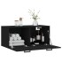 Armario de pared madera de ingeniería negro 80x36,5x35