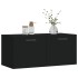 Armario de pared madera de ingeniería negro 80x36,5x35
