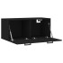Armario de pared madera de ingeniería negro 80x36,5x35