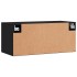 Armario de pared madera de ingeniería negro 80x36,5x35