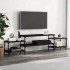 Mueble para TV madera contrachapada negro 197x35x52