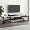 Mueble para TV madera contrachapada negro 197x35x52 cm