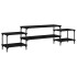 Mueble para TV madera contrachapada negro 197x35x52