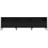 Mueble de TV madera contrachapada negro 150x30x44,5