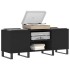 Mueble para discos madera contrachapada negro 121x38x48