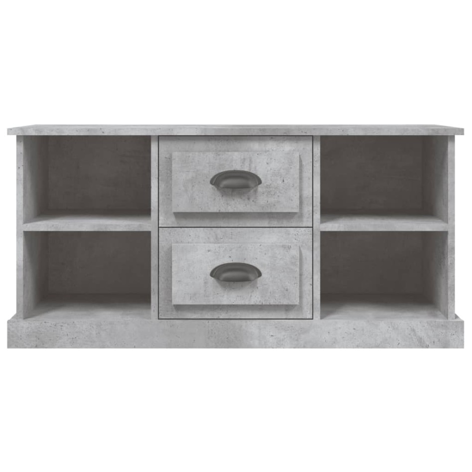 Mueble de TV madera contrachapada gris hormigón 99,5x35,5x48