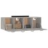 Armarios pared 2 uds contrachapada gris hormigón 80x35x36,5