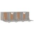 Armarios pared 2 uds contrachapada gris hormigón 80x35x36,5
