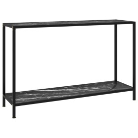 Mesa de consola negro vidrio templado 120x35x75