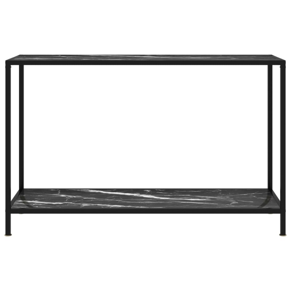 Mesa de consola negro vidrio templado 120x35x75