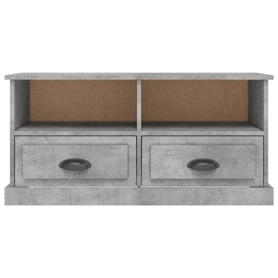 Mueble de TV madera contrachapada gris hormigón 93x35,5x45