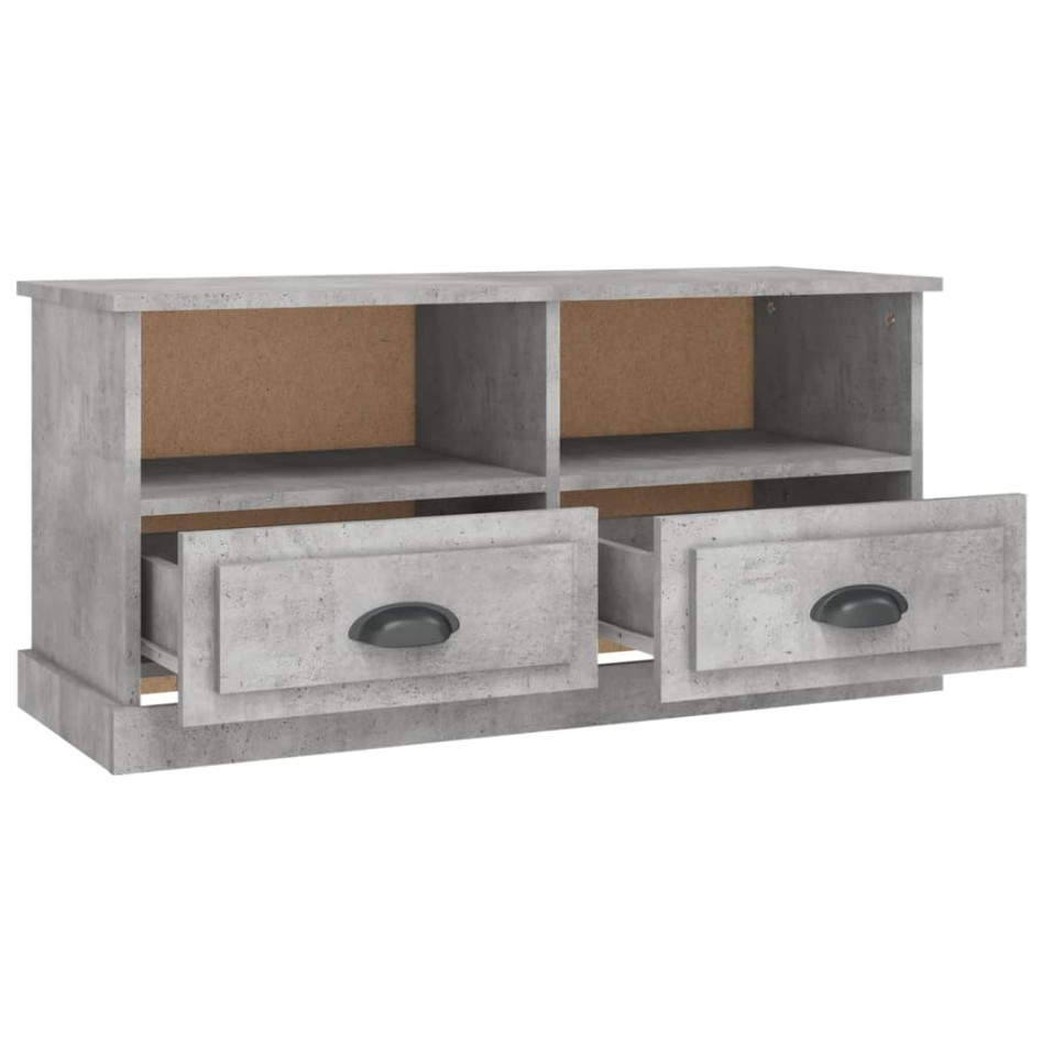 Mueble de TV madera contrachapada gris hormigón 93x35,5x45