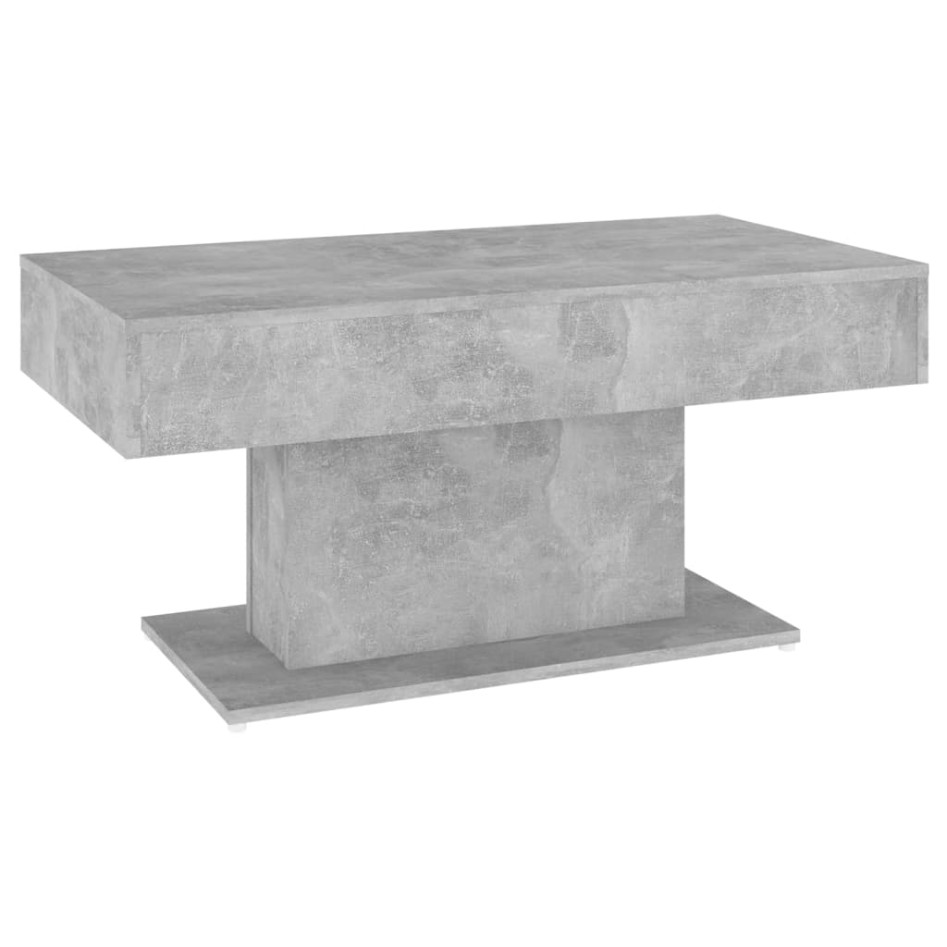 Mesa de centro madera contrachapada gris hormigón 96x50x45