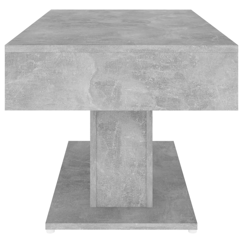 Mesa de centro madera contrachapada gris hormigón 96x50x45