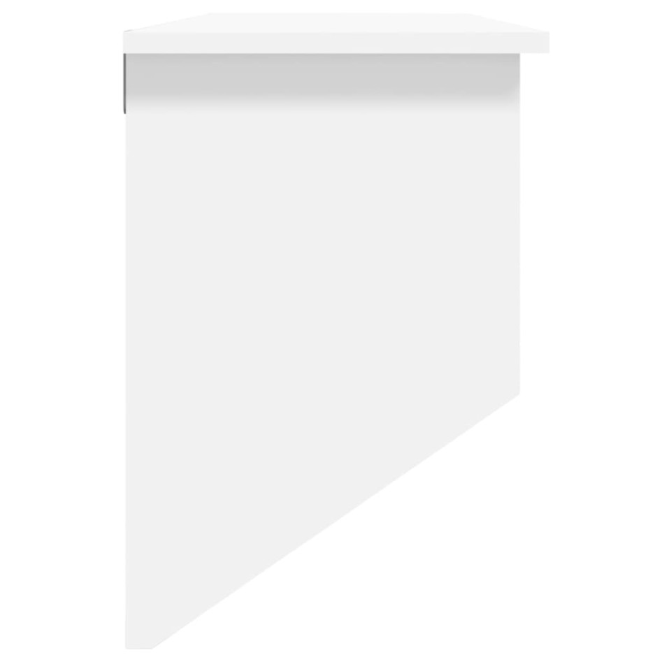 Perchero de pared madera contrachapada blanco y ratán