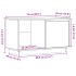 Mueble de TV de madera maciza de pino 74x35x44
