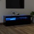 Mueble de TV con luces LED negro 120x35x40