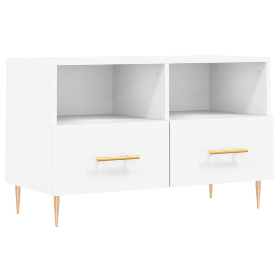 Mueble para TV madera contrachapada blanco 80x36x50