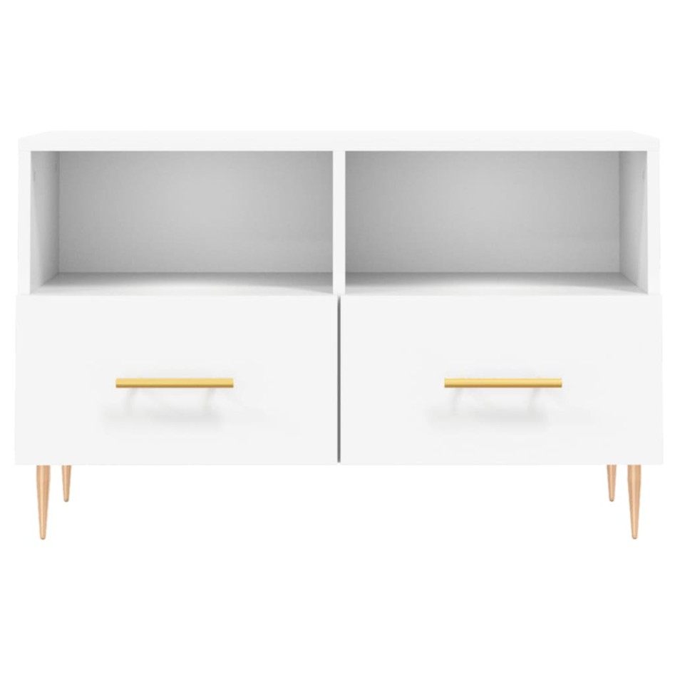 Mueble para TV madera contrachapada blanco 80x36x50