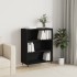 Estantería madera de ingeniería negro 69,5x32,5x90