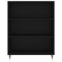 Estantería madera de ingeniería negro 69,5x32,5x90