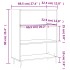 Estantería madera de ingeniería negro 69,5x32,5x90