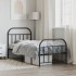 Estructura cama sin colchón con estribo metal negro 90x190