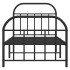 Estructura cama sin colchón con estribo metal negro 90x190