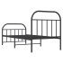 Estructura cama sin colchón con estribo metal negro 90x190