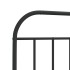 Estructura cama sin colchón con estribo metal negro 90x190
