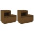 Mesitas de noche 2 uds madera de pino marrón miel 60x34x51
