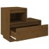 Mesitas de noche 2 uds madera de pino marrón miel 60x34x51