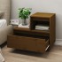 Mesitas de noche 2 uds madera de pino marrón miel 60x34x51