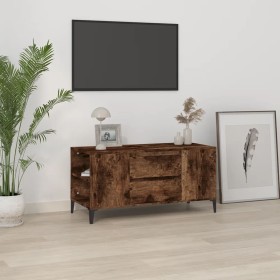 Mueble de TV madera contrachapada roble ahumado 102x44,5x50