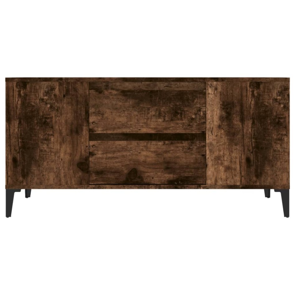 Mueble de TV madera contrachapada roble ahumado 102x44,5x50