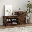 Mueble zapatero madera contrachapada roble ahumado 100x42x60 cm