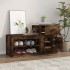 Mueble zapatero madera contrachapada roble ahumado 100x42x60