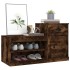 Mueble zapatero madera contrachapada roble ahumado 100x42x60