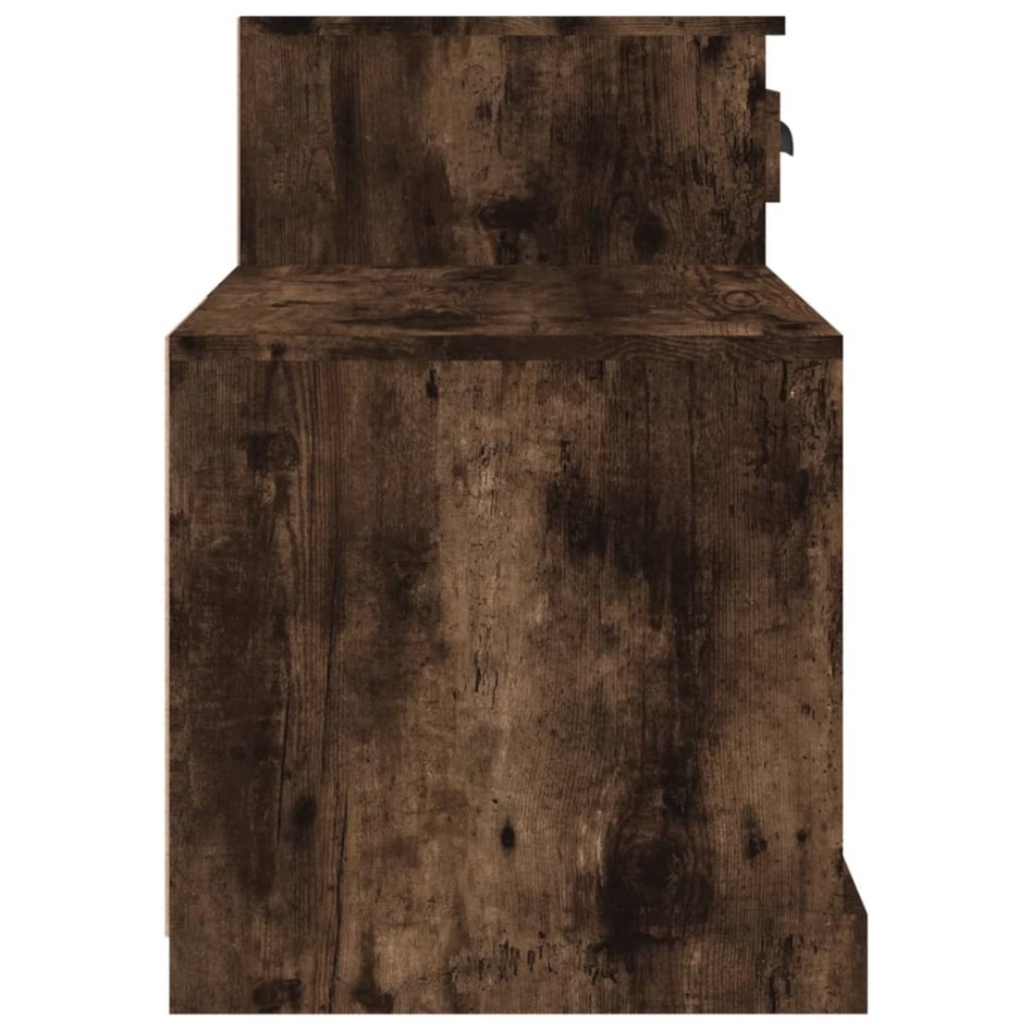 Mueble zapatero madera contrachapada roble ahumado 100x42x60