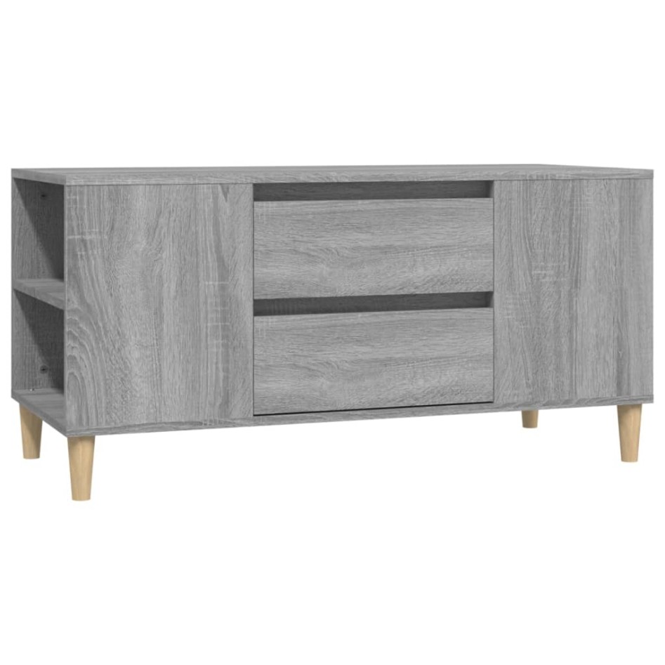 Mueble de TV madera contrachapada gris Sonoma 102x44,5x50