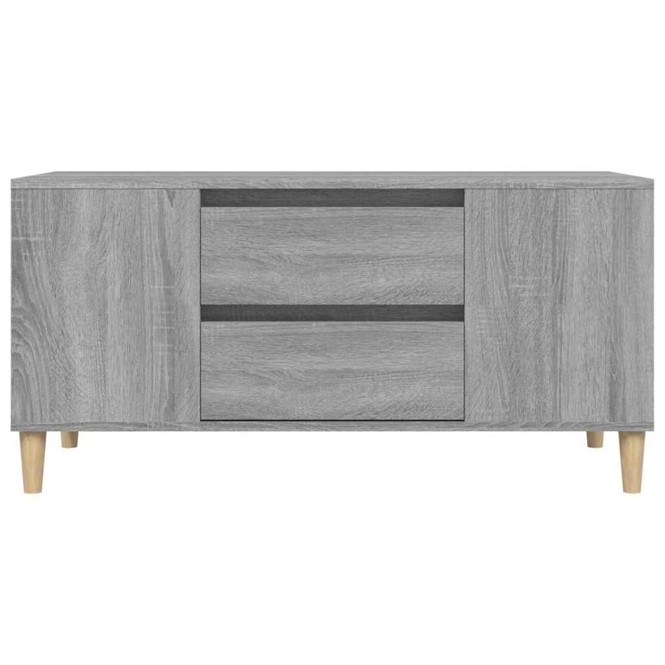 Mueble de TV madera contrachapada gris Sonoma 102x44,5x50