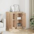 Aparador 2 uds madera maciza de pino 31,5x34x75