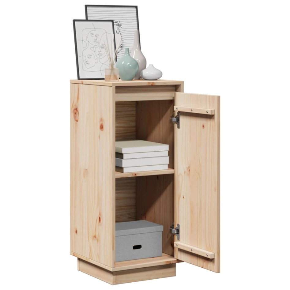 Aparador 2 uds madera maciza de pino 31,5x34x75