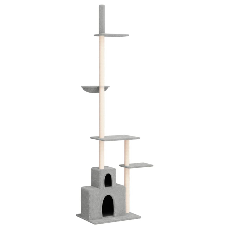 Árbol rascador gatos suelo a techo gris claro 250,5-276,5