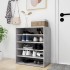 Mueble zapatero madera contrachapada gris hormigón 60x35x70