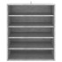 Mueble zapatero madera contrachapada gris hormigón 60x35x70
